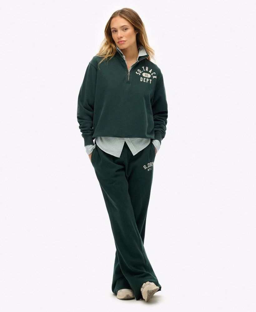Moletom Athletic Essentials com Aplique e Meio Zíper