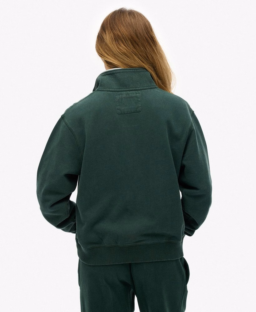 Moletom Athletic Essentials com Aplique e Meio Zíper