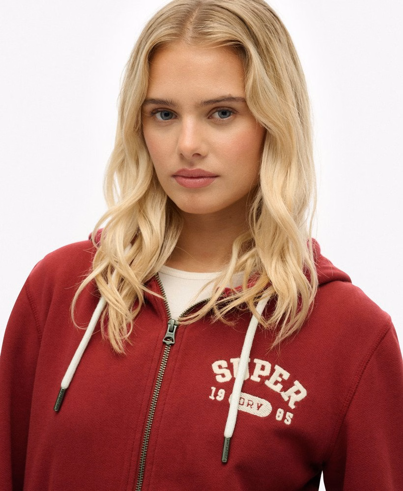 Moletom com capuz e zíper Athletic Essentials Relaxed Crop