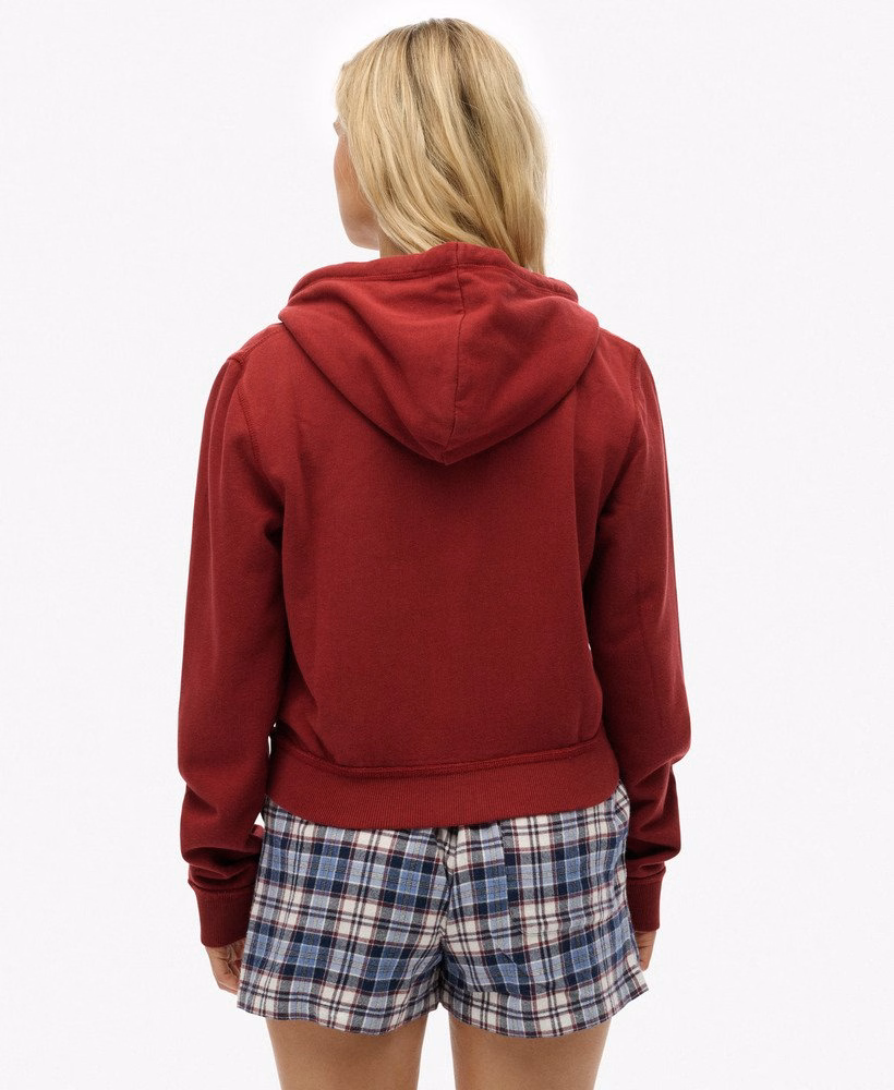 Moletom com capuz e zíper Athletic Essentials Relaxed Crop