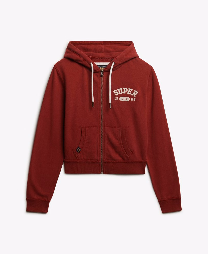 Moletom com capuz e zíper Athletic Essentials Relaxed Crop