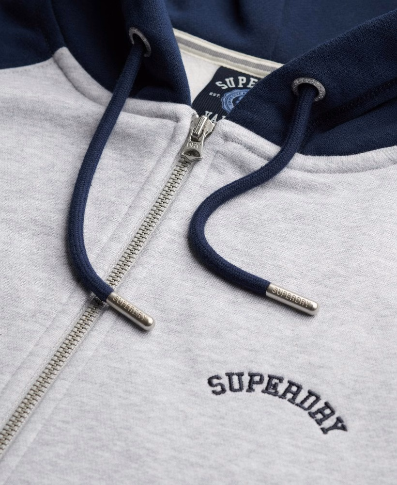 Moletom com capuz raglan e zíper com logo essencial