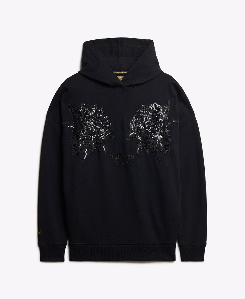 Moletom oversized com detalhes de tatuagem