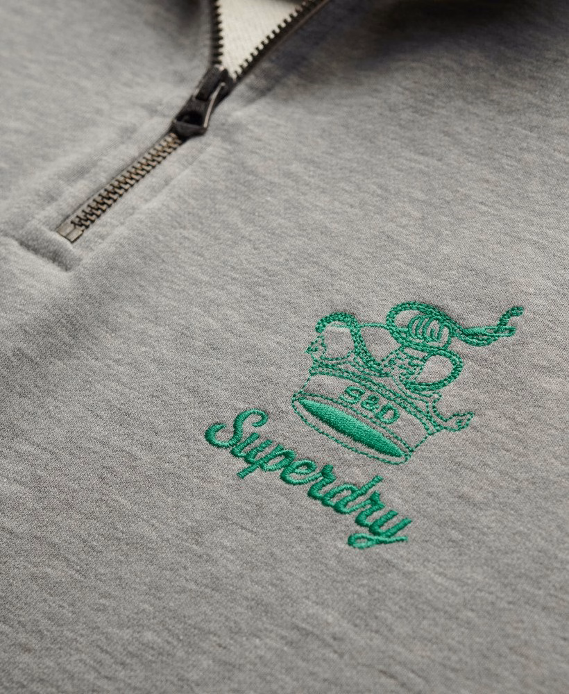 Moletom Country Club Crest com meio zíper