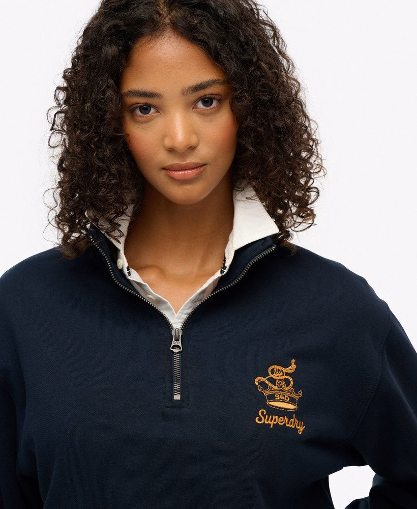 Moletom Country Club Crest com meio zíper