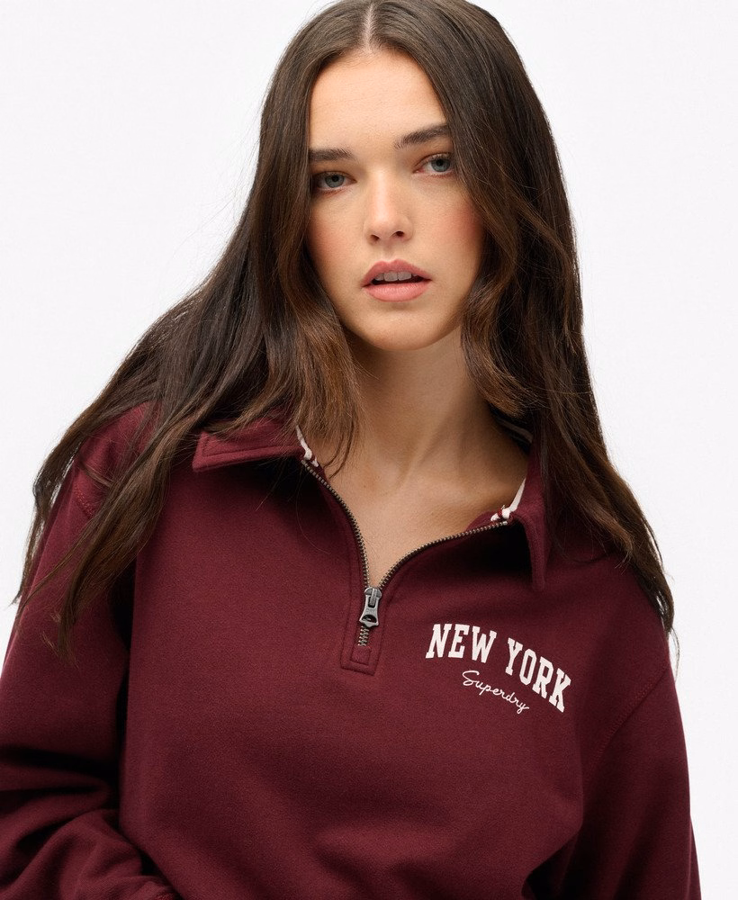 Moletom Athletic Essentials com gola e meio zíper