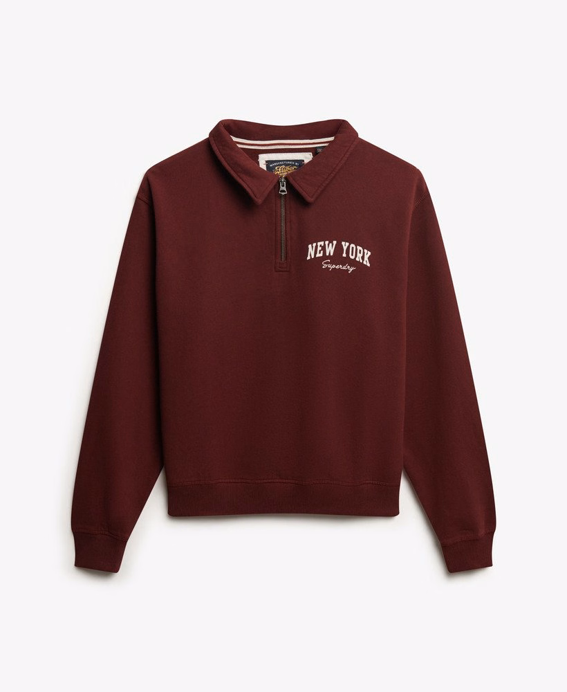 Moletom Athletic Essentials com gola e meio zíper