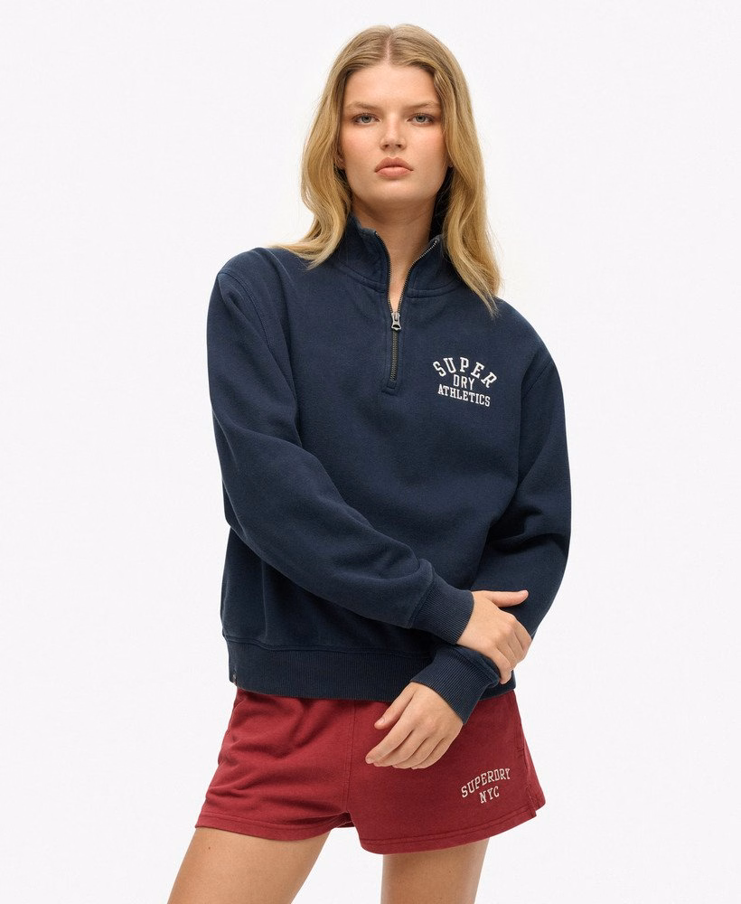 Suéter Athletic Essentials com meio zíper
