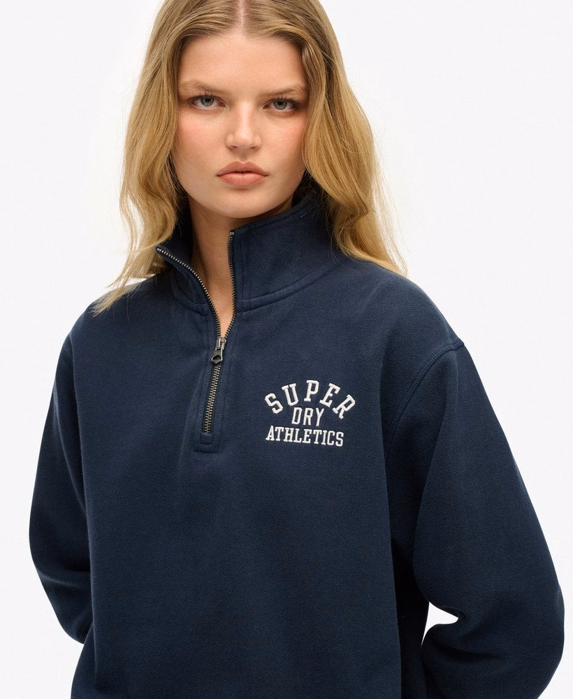 Suéter Athletic Essentials com meio zíper