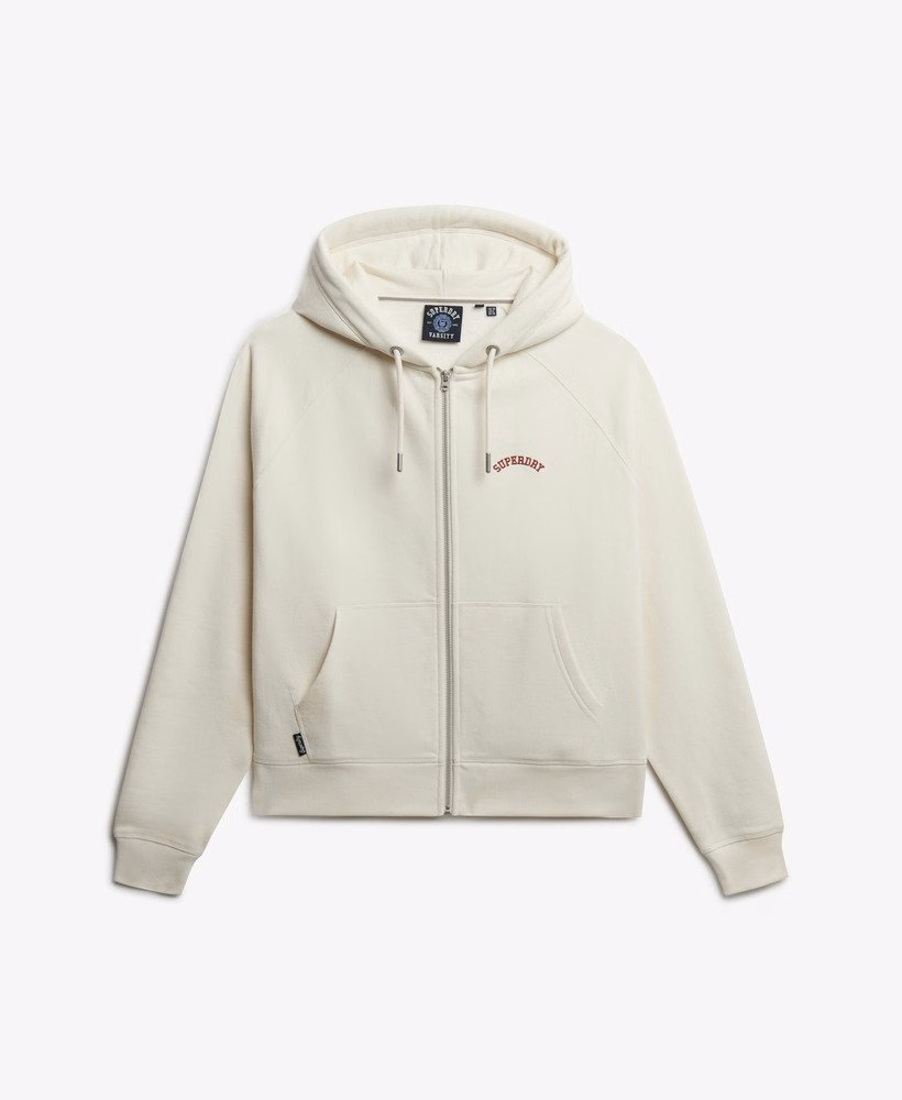 Moletom com capuz raglan e zíper com logo essencial