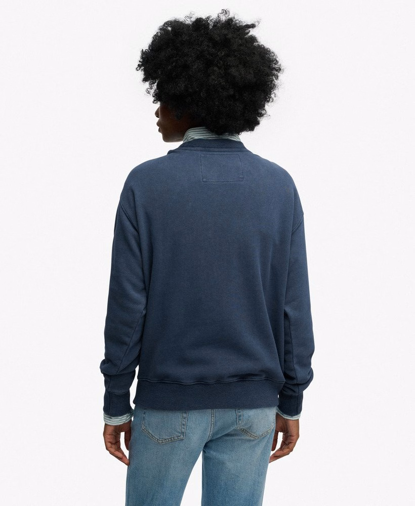 Moletom folgado casual de luxo com bordado