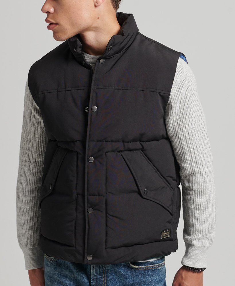 colete vintage mountain na cor preto jato