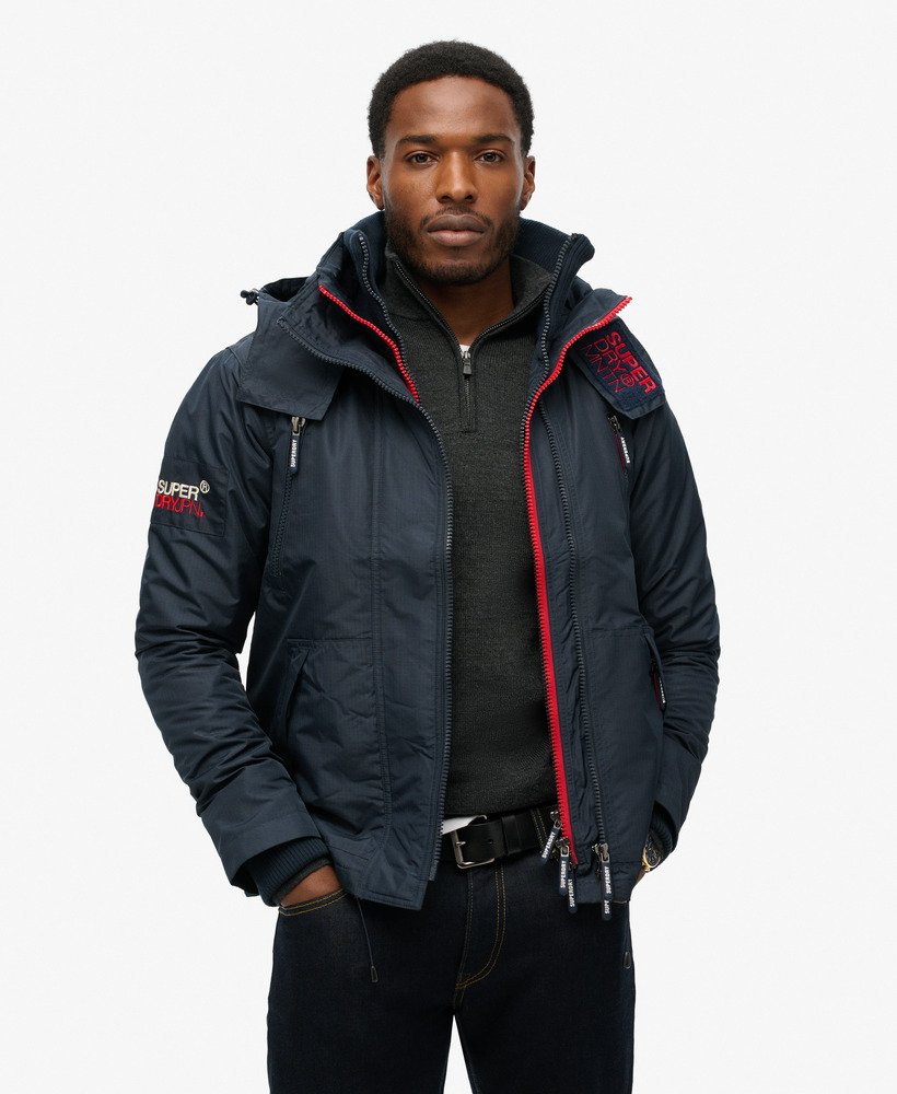 jaqueta corta-vento mountain sd na cor nordic chrome navy