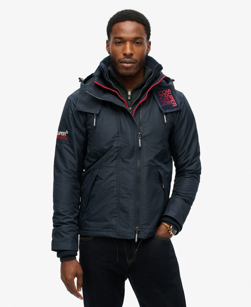 jaqueta corta-vento mountain sd na cor nordic chrome navy