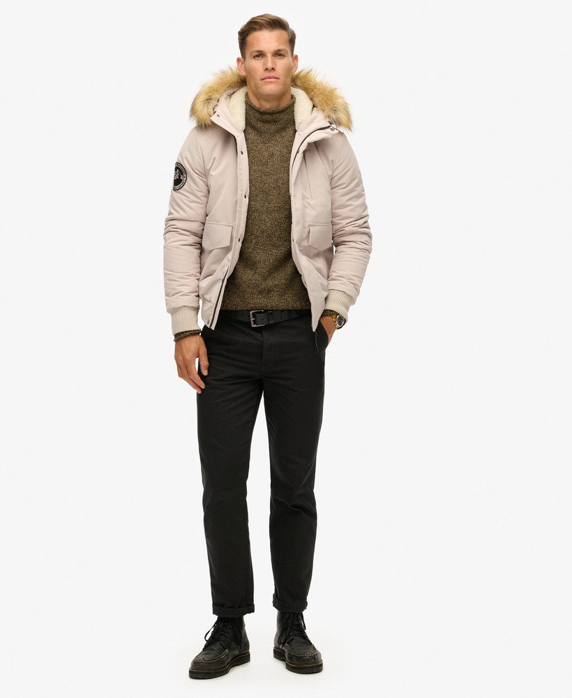 jaqueta bomber acolchoada everest com capuz na cor cinza chateau.