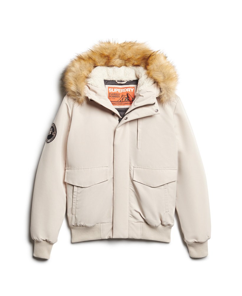 jaqueta bomber acolchoada everest com capuz na cor cinza chateau.