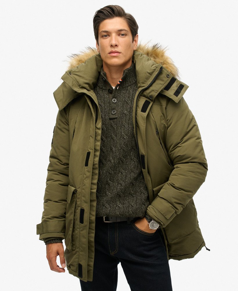 jaqueta xpd everest parka em cáqui lavado