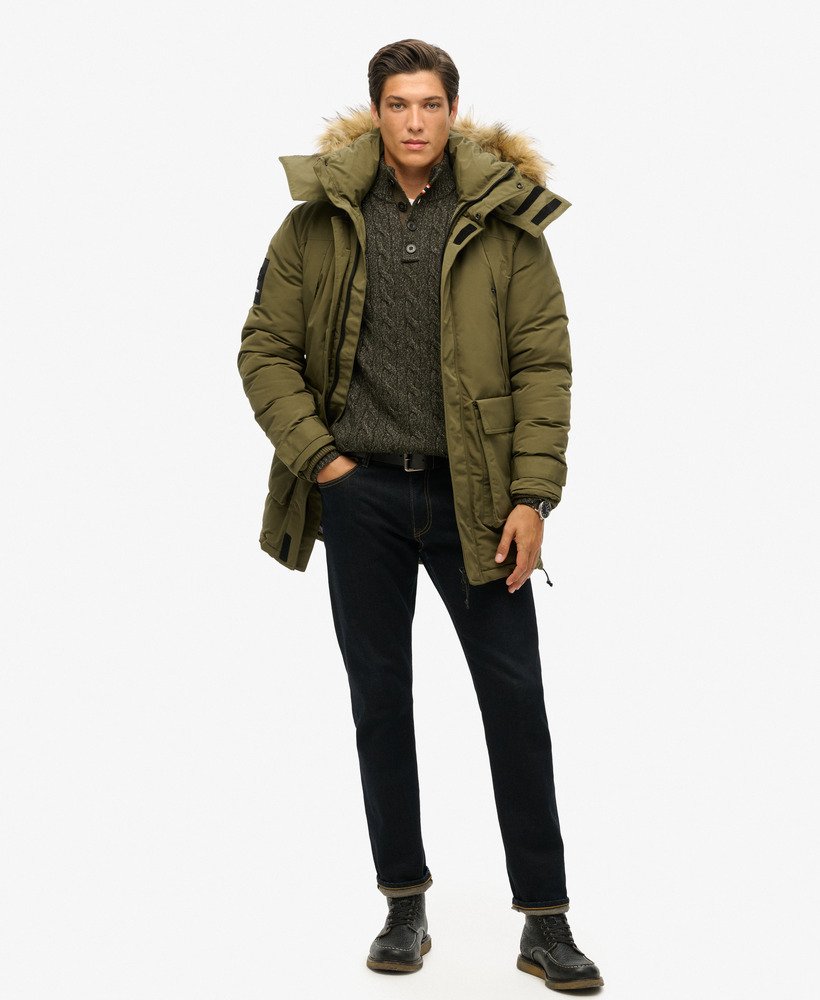 jaqueta xpd everest parka em cáqui lavado