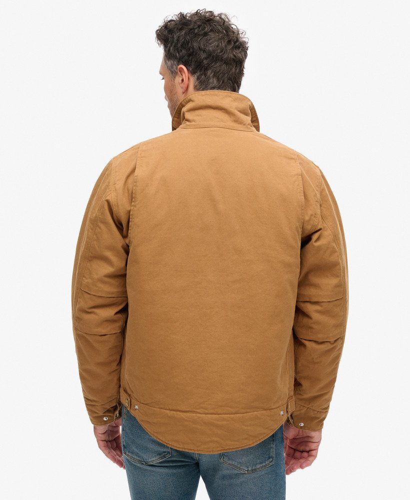 jaqueta surplus ranch em denim co marrom tabaco