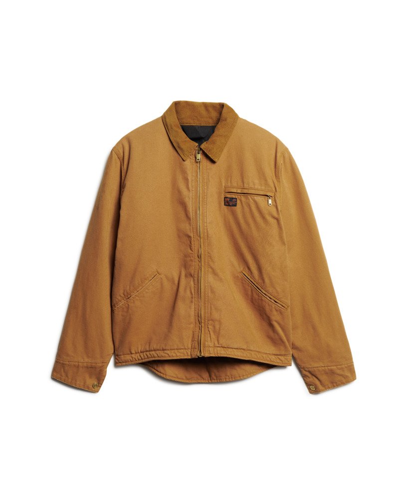 jaqueta surplus ranch em denim co marrom tabaco