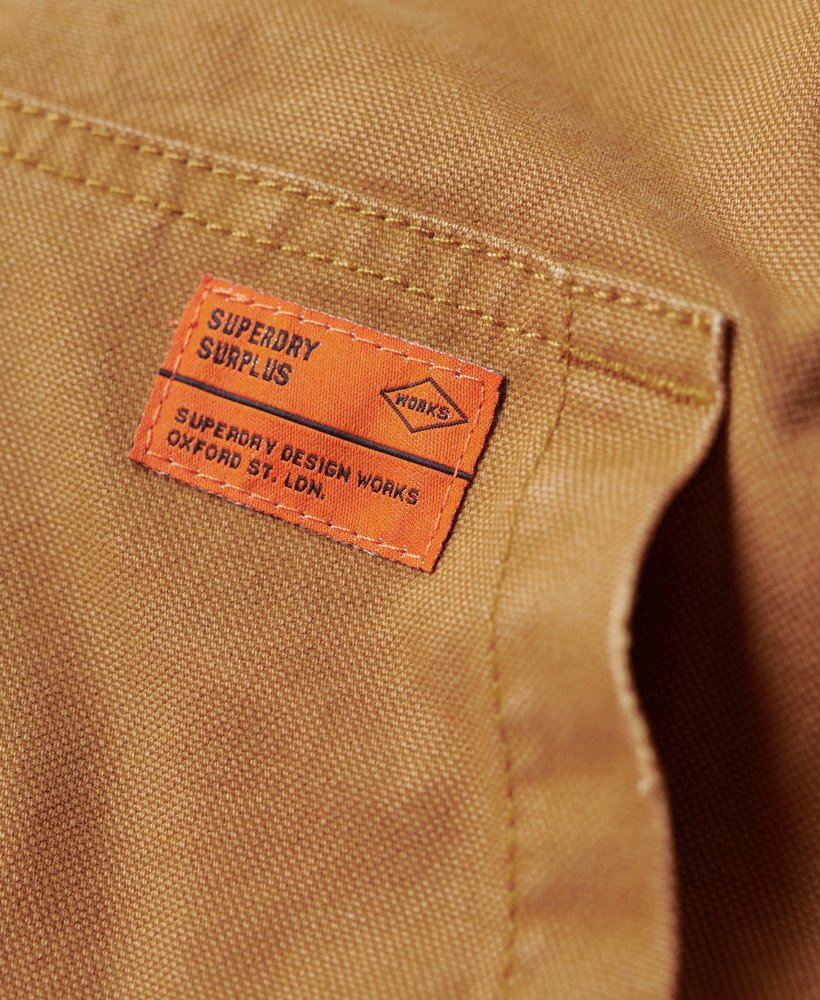 jaqueta bomber com capuz surplus em denim co marrom tabaco