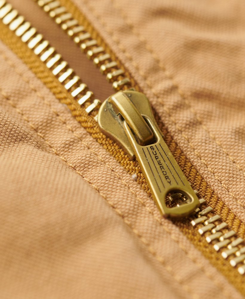 colete surplus workwear em denim co marrom tabaco