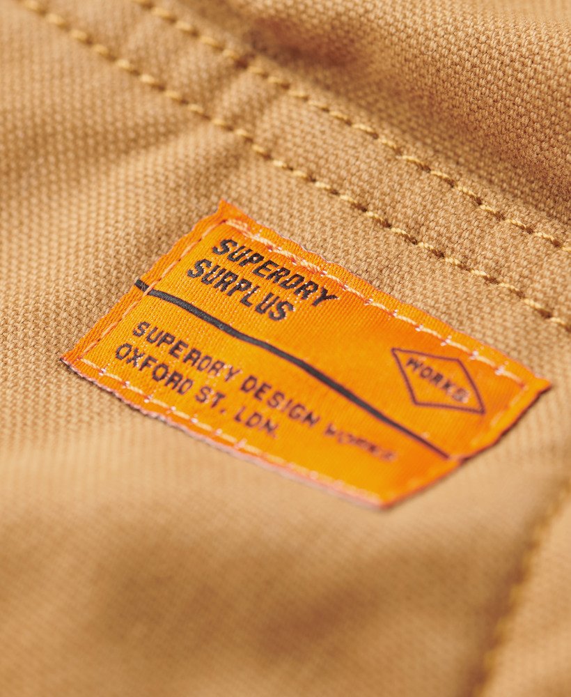 colete surplus workwear em denim co marrom tabaco