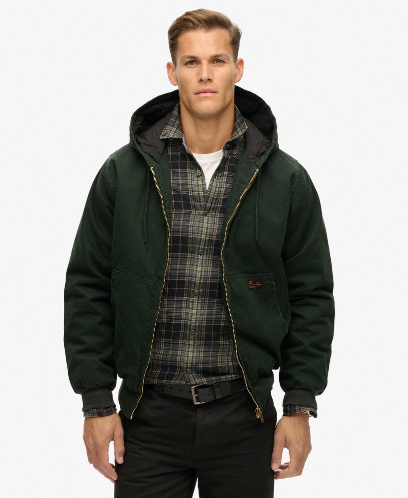jaqueta bomber com capuz surplus na cor verde jet set