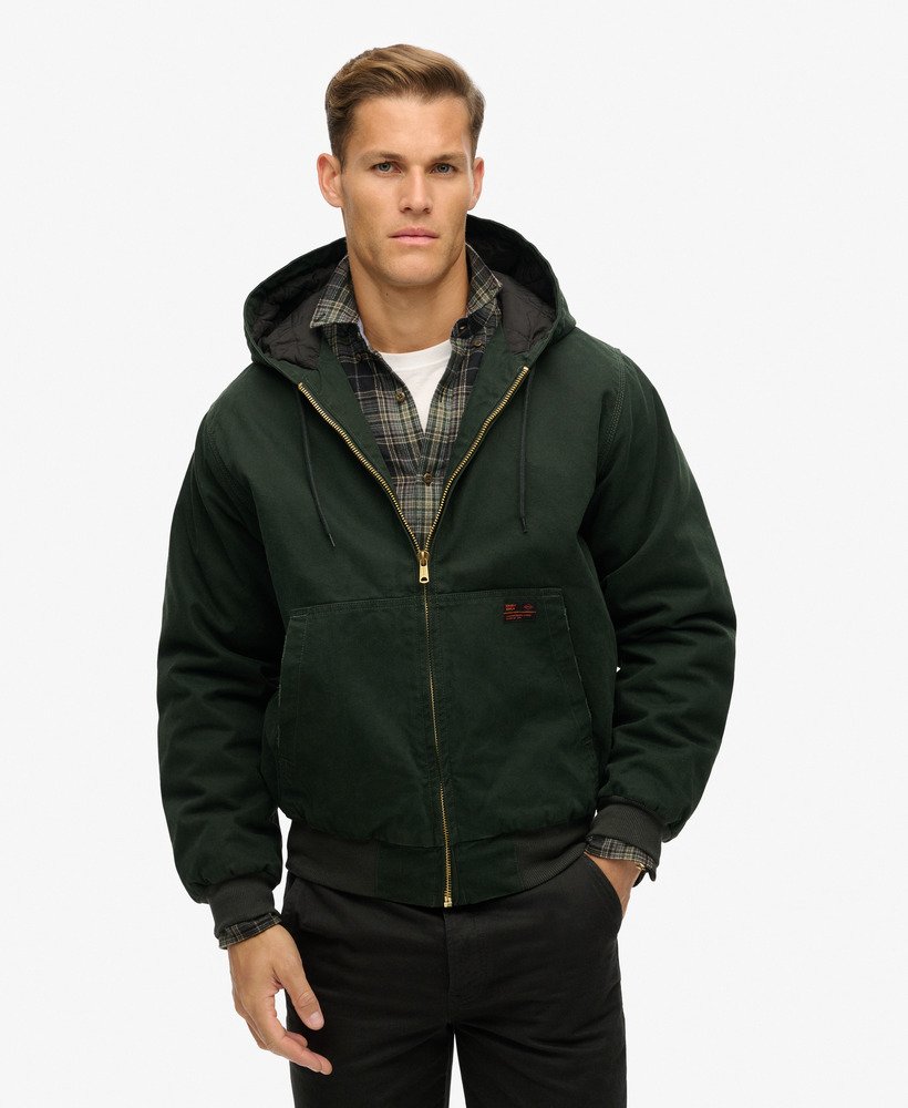 jaqueta bomber com capuz surplus na cor verde jet set