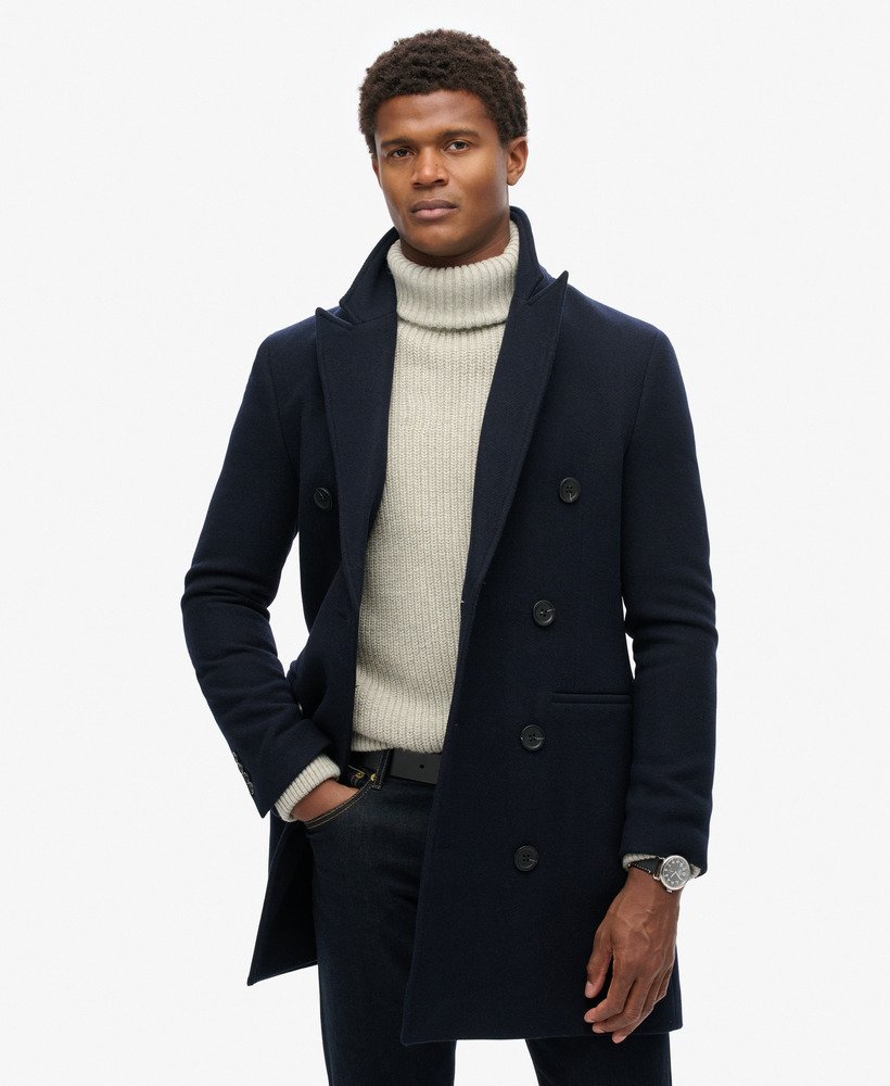 the merchant store - casaco town coat em azul marinho