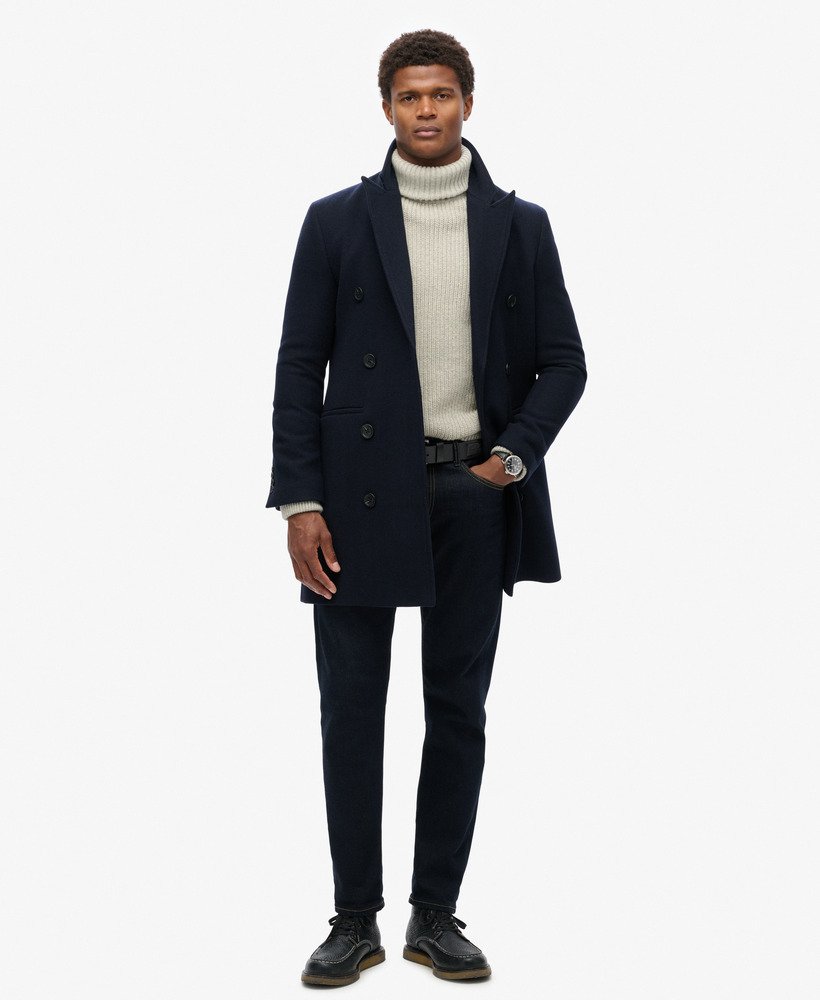 the merchant store - casaco town coat em azul marinho