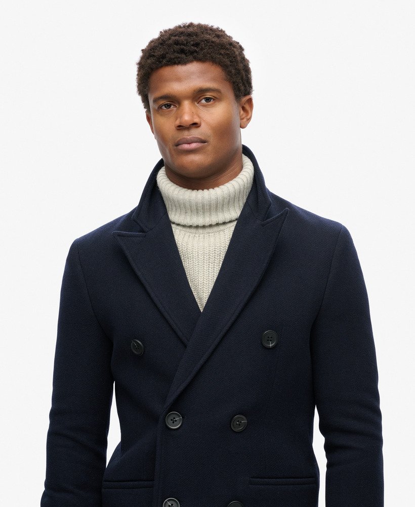 the merchant store - casaco town coat em azul marinho