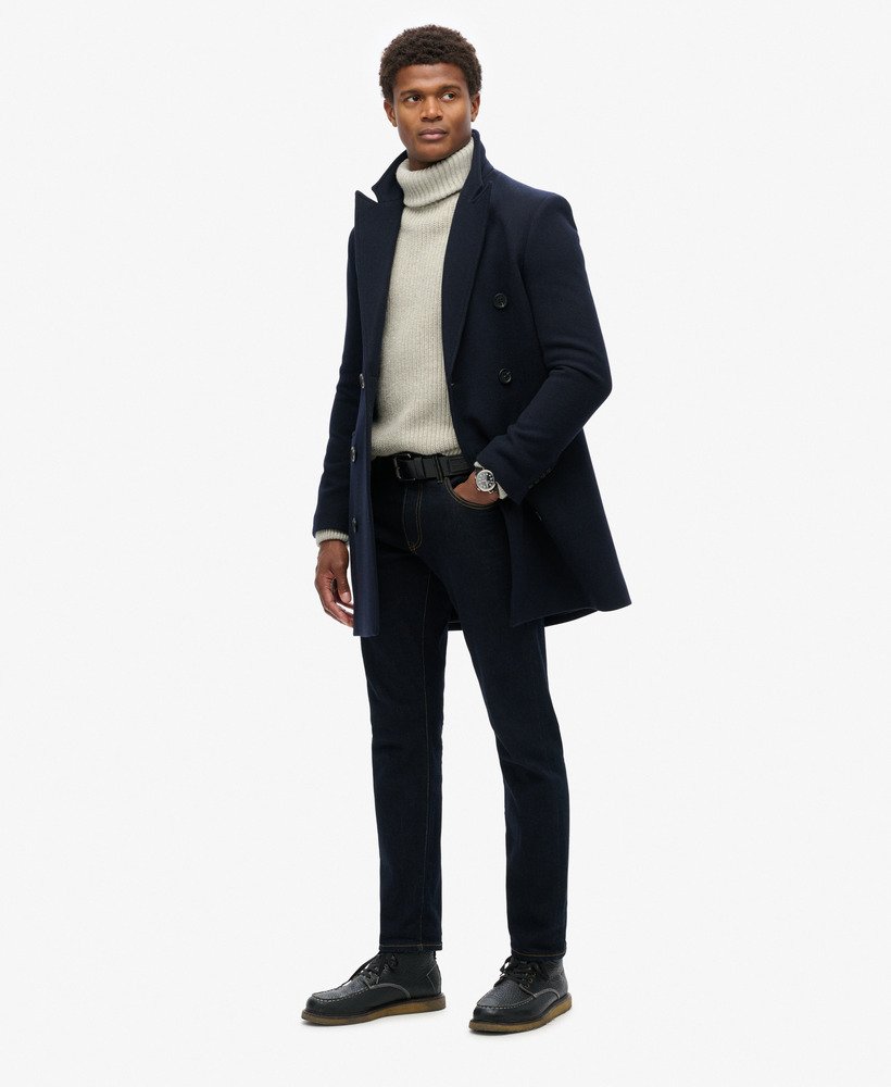 the merchant store - casaco town coat em azul marinho
