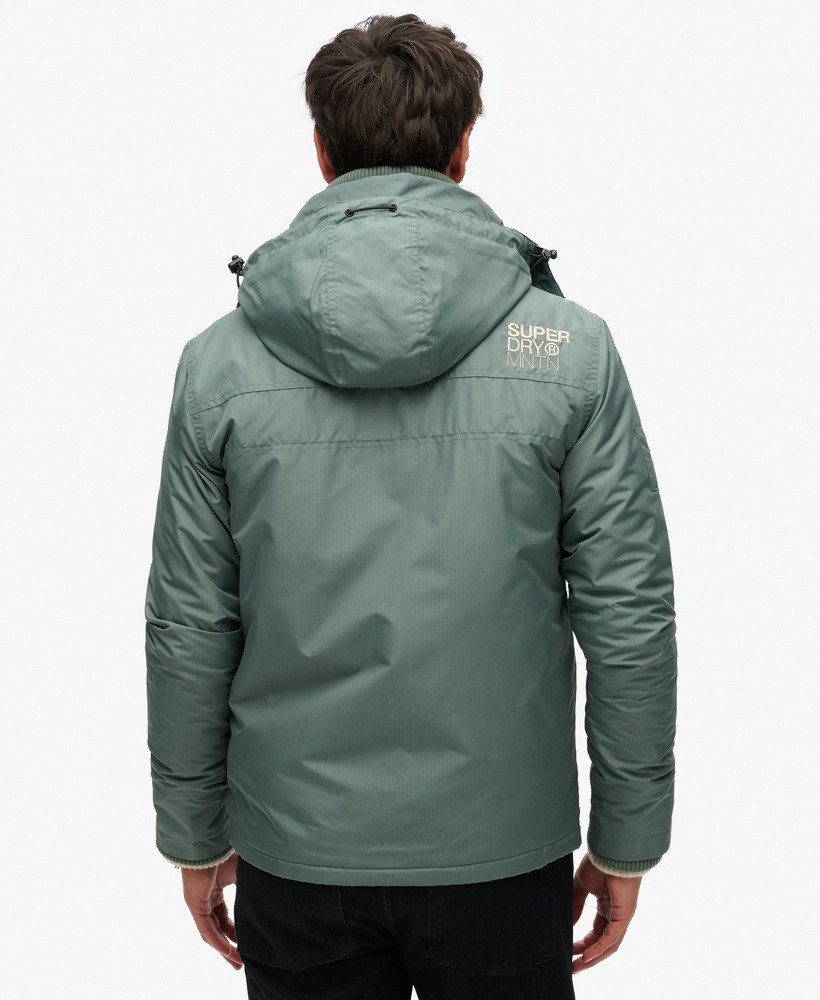 jaqueta corta-vento hooded mountain sd na cor cáqui laurel