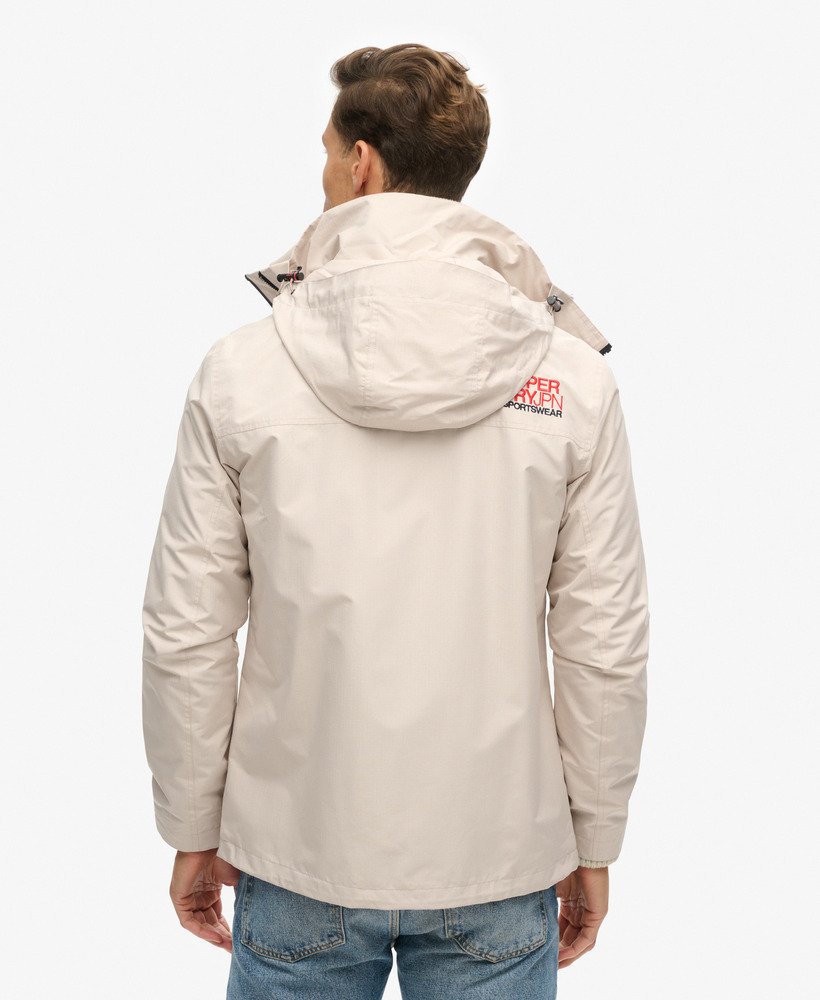 jaqueta corta-vento com capuz yachter sd na cor cinza chateau
