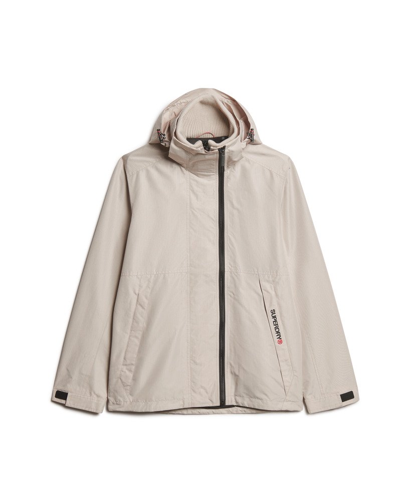 jaqueta corta-vento com capuz yachter sd na cor cinza chateau