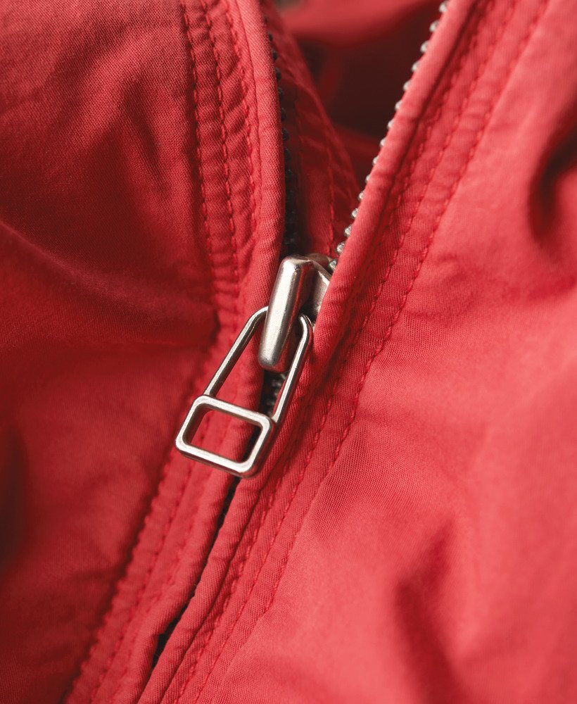 jaqueta harrington clássica em vermelho universitário