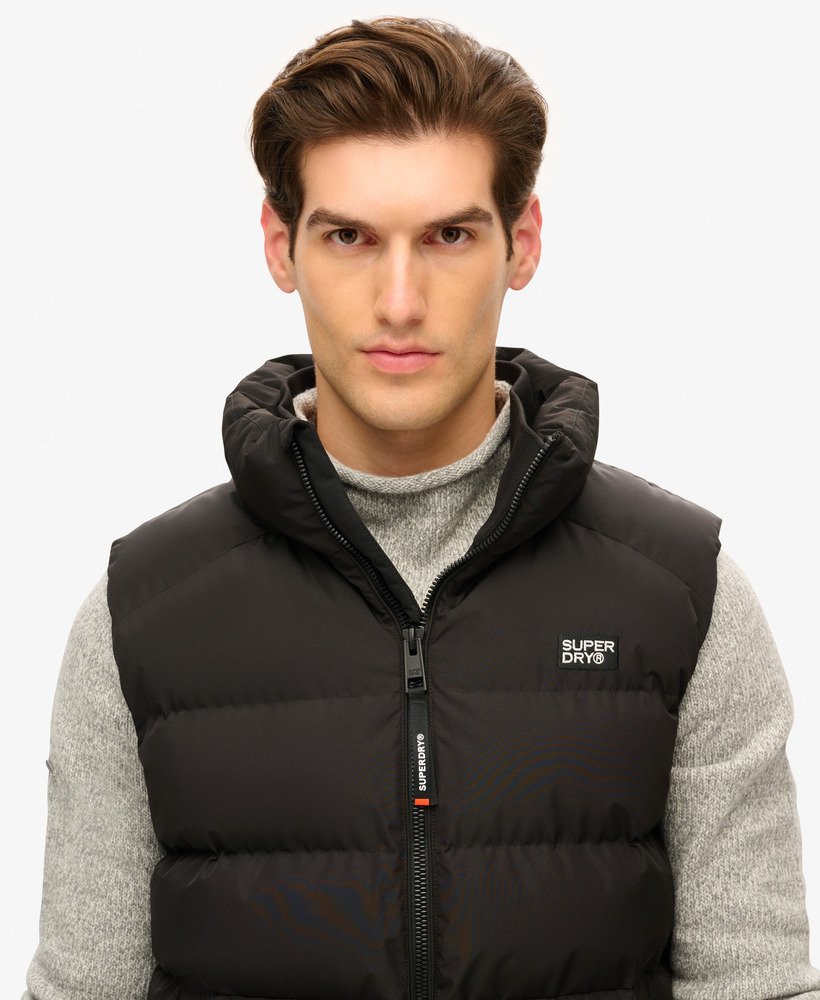 colete esportivo acolchoado preto