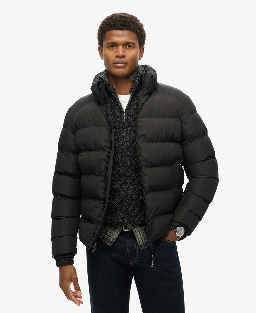jaqueta esportiva puffer preta