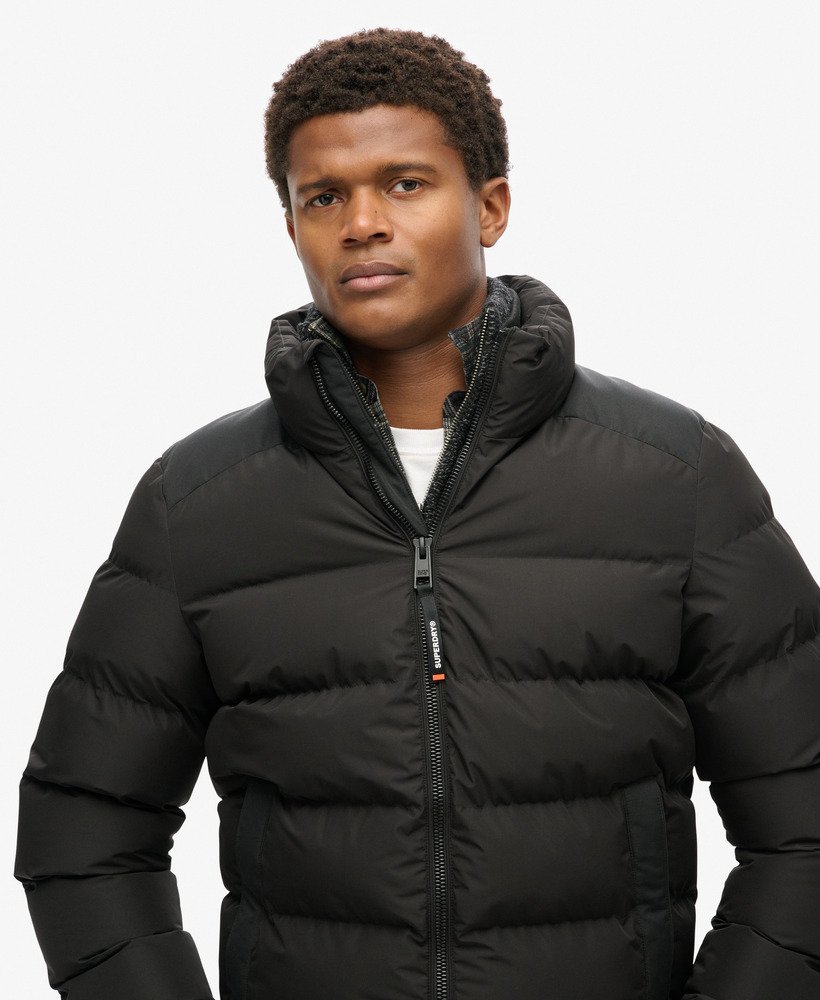 jaqueta esportiva puffer preta