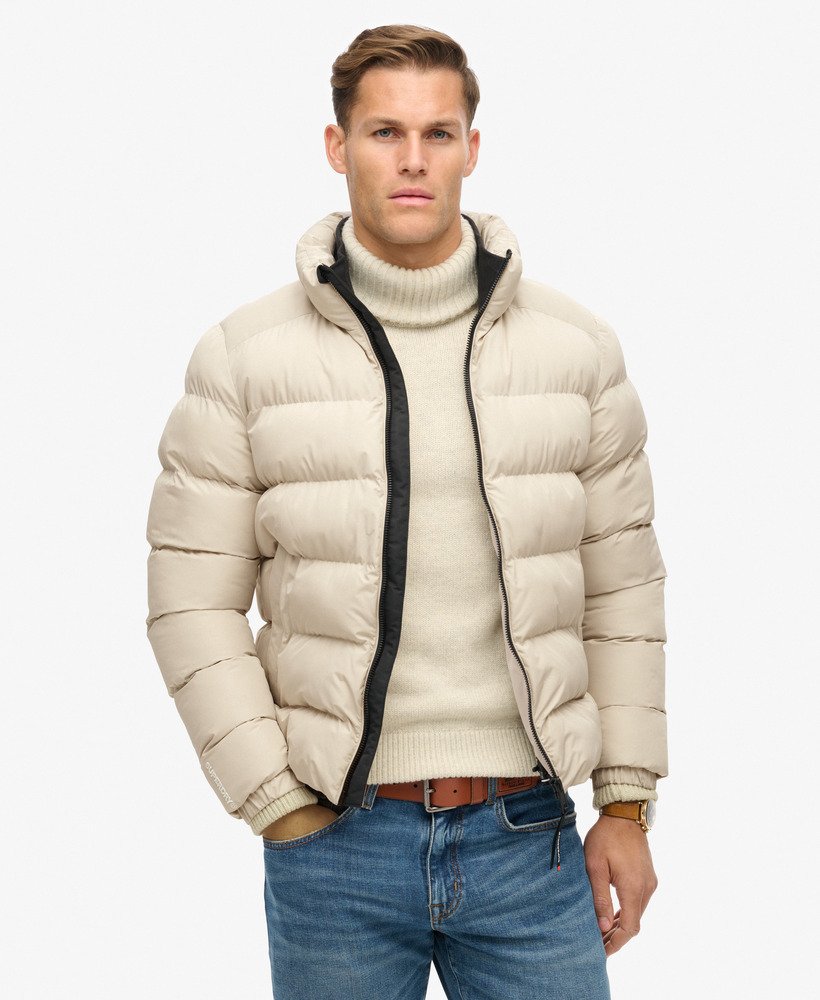 jaqueta esportiva puffer na cor cinza chateau