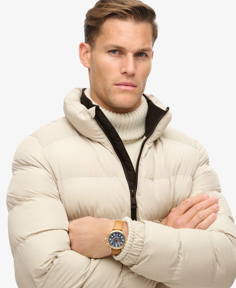 jaqueta esportiva puffer na cor cinza chateau