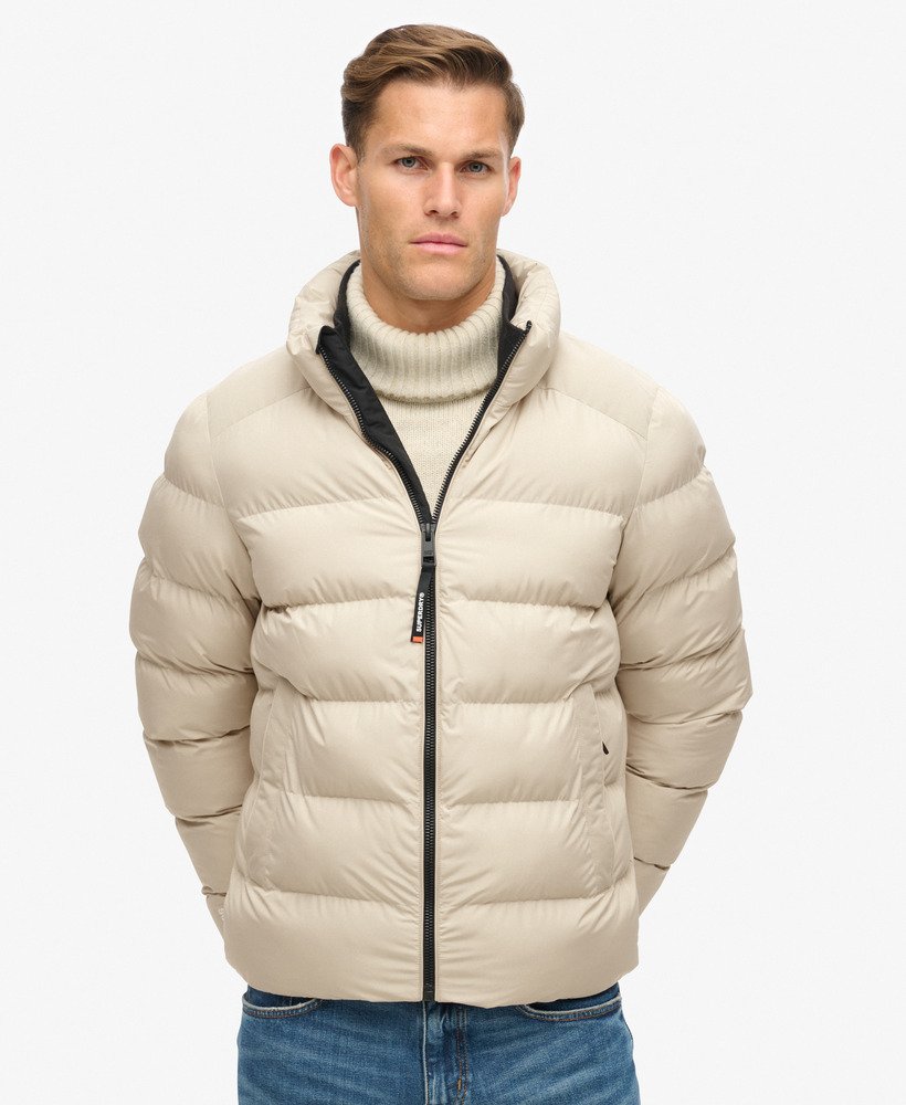 jaqueta esportiva puffer na cor cinza chateau