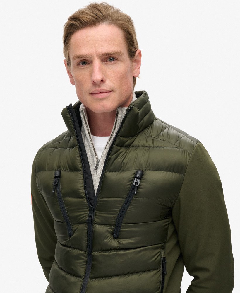 jaqueta híbrida storm softshell na cor cáqui militar