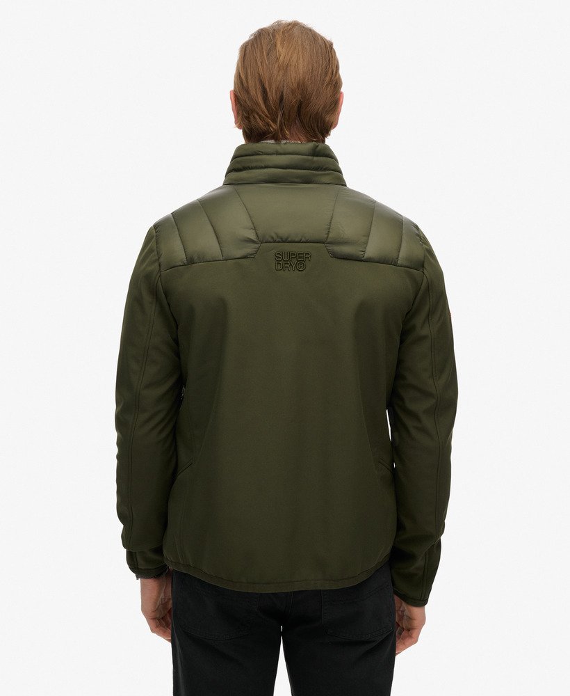jaqueta híbrida storm softshell na cor cáqui militar