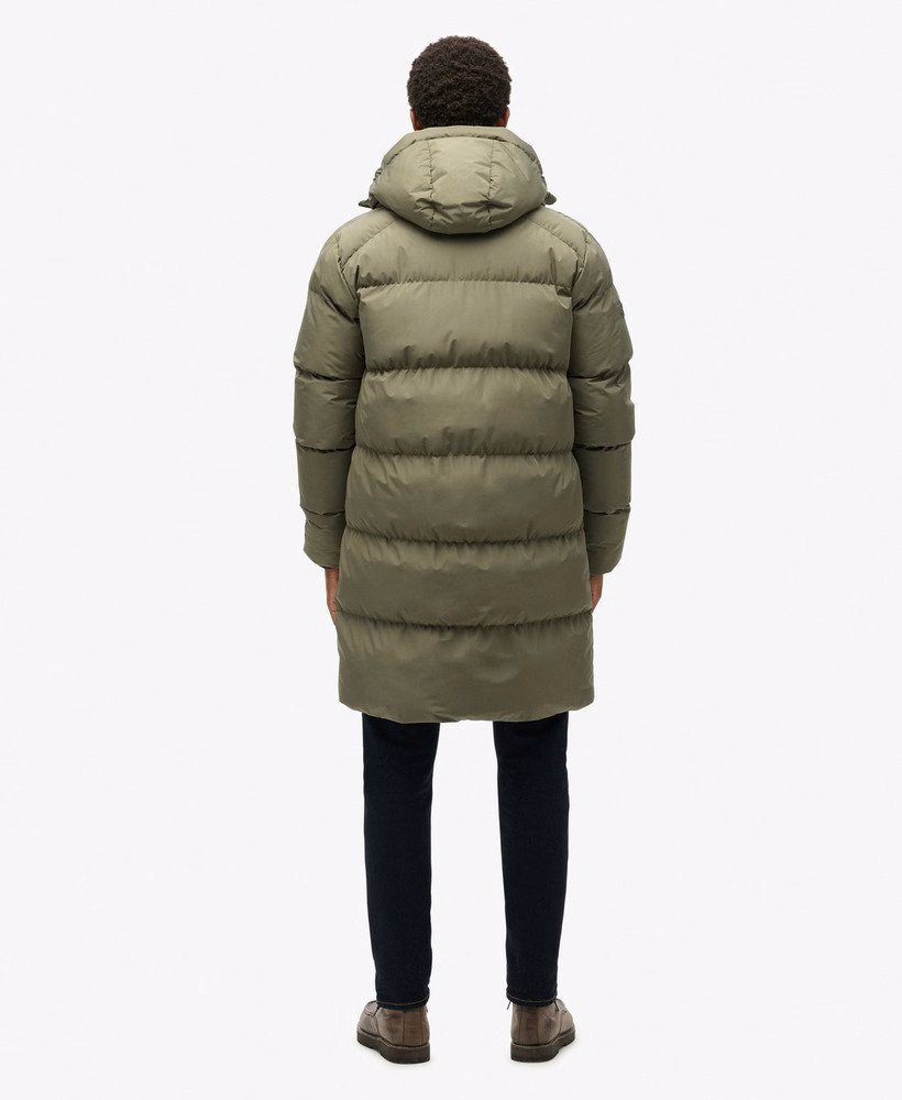 Casaco esportivo puffer com capuz
