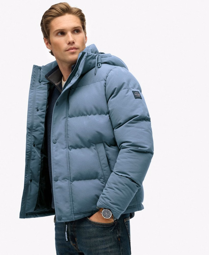 Jaqueta puffer curta com capuz Everest