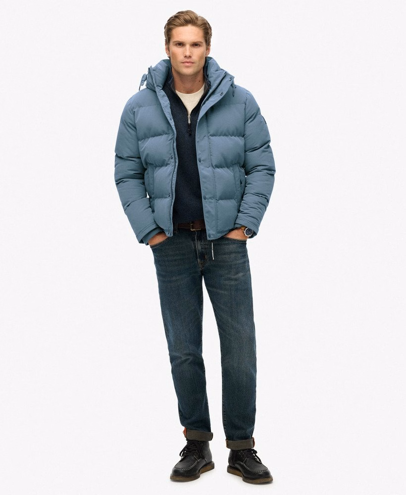 Jaqueta puffer curta com capuz Everest
