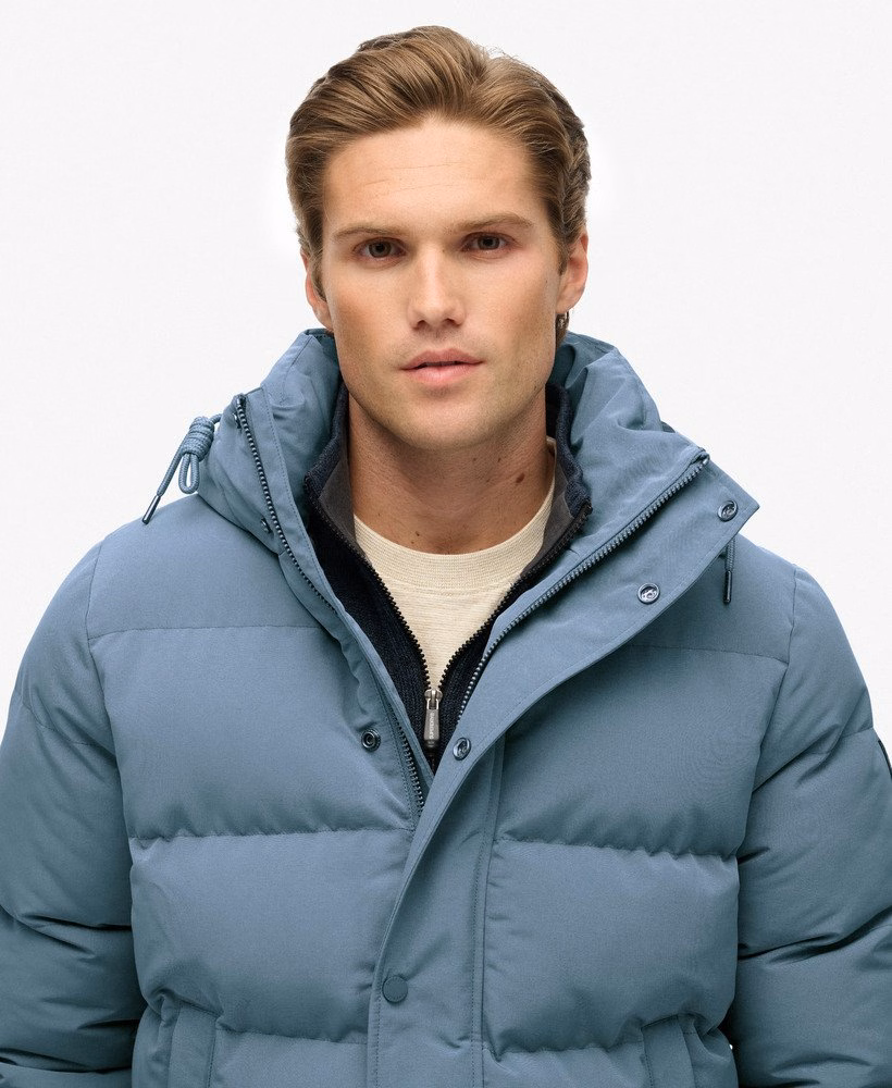 Jaqueta puffer curta com capuz Everest