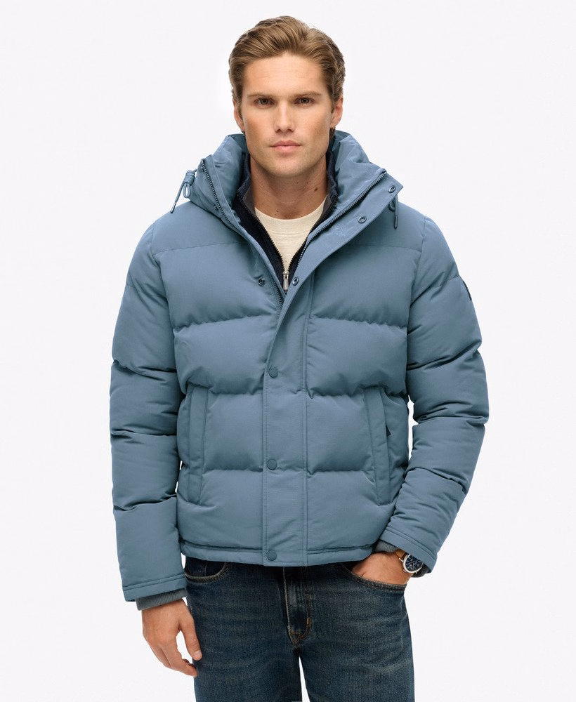 Jaqueta puffer curta com capuz Everest